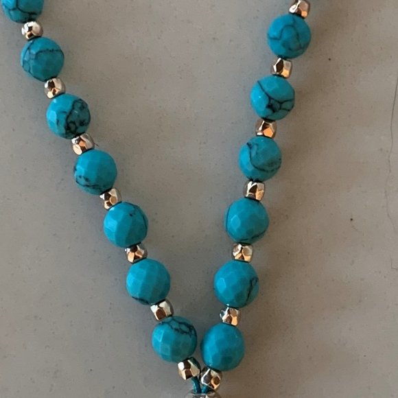 Gorjana Turquoise & Silver beaded necklace - Picture 5 of 8